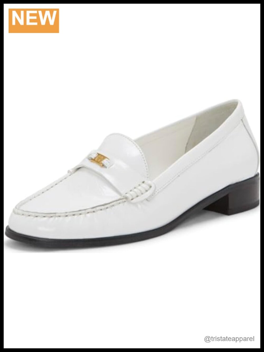 Leather Almond Toe Flat Loafer Pull-On Business Casual